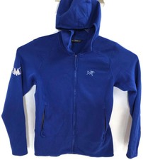 Arc'teryx Jacket Womens Large Blue Full Zip Hooded Fleece Athletic Hiking