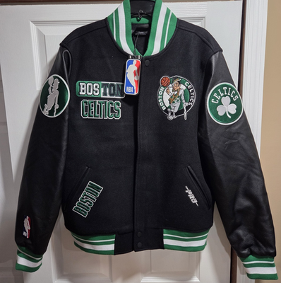Pro Standard NBA BOSTON CELTICS Black Wool Leather VARSITY JACKET