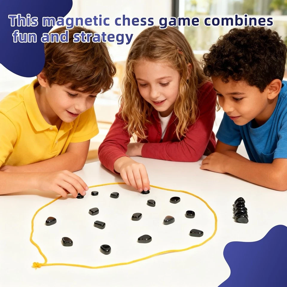 Magnetic Chess Strategy Game for Kids Adults Travel-Friendly Family Game Parties - Image 4 of 4