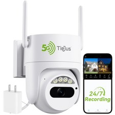 3MP Security Camera Outdoor - 2.4G/5G Wi-Fi, 24/7 Recording Wired Power, 360°...