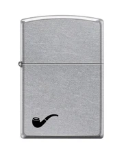 Zippo Lighter- Pipe Design Pipe Insert Windproof Lighter (Street Chrome #Z5548)