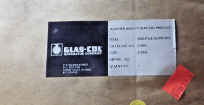 Glas-Col Heating Mantle Support NEW 0-540 2 LITER  #4