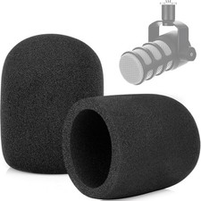 Windscreen for Rode Podmic, 2Pack Microphone Pop Filter Foam Cover Compatible wi