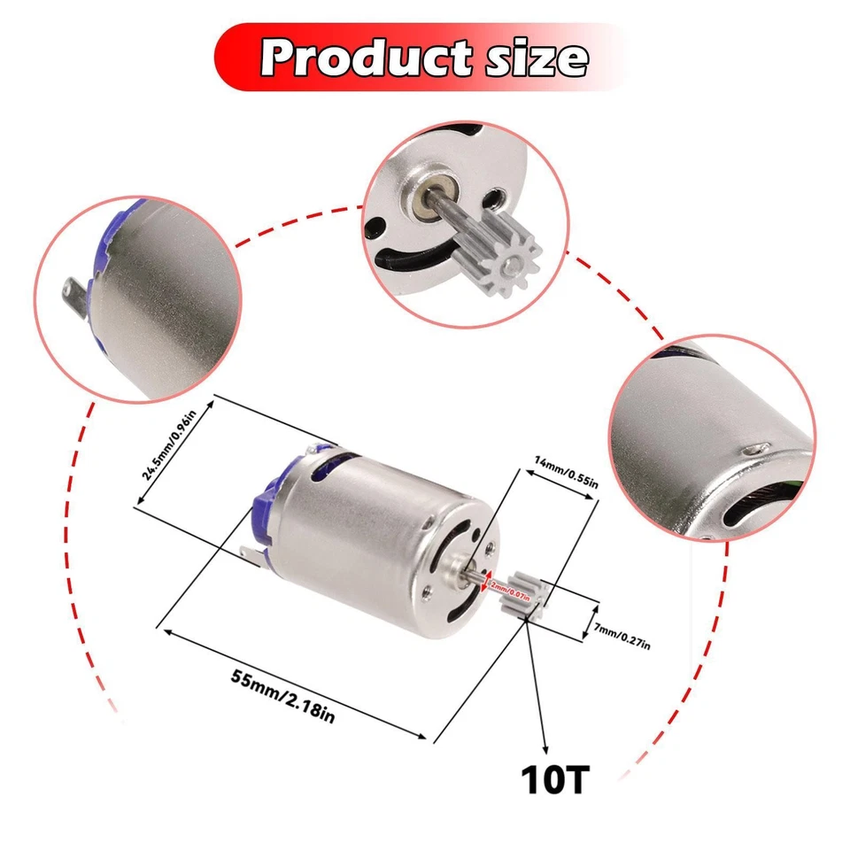 RC Car 370 Motor Replacement Model Cars Model Cars for 1/12 MN78 99S 1/16 - Image 4 of 4