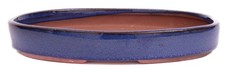Bonsai - Schale, Waldschale, oval 21 x 15.5 x 3.5 cm blau  51362