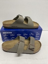 Birkenstock Arizona BS Stone Leather Shoes Size Sandals Unisex 9/7