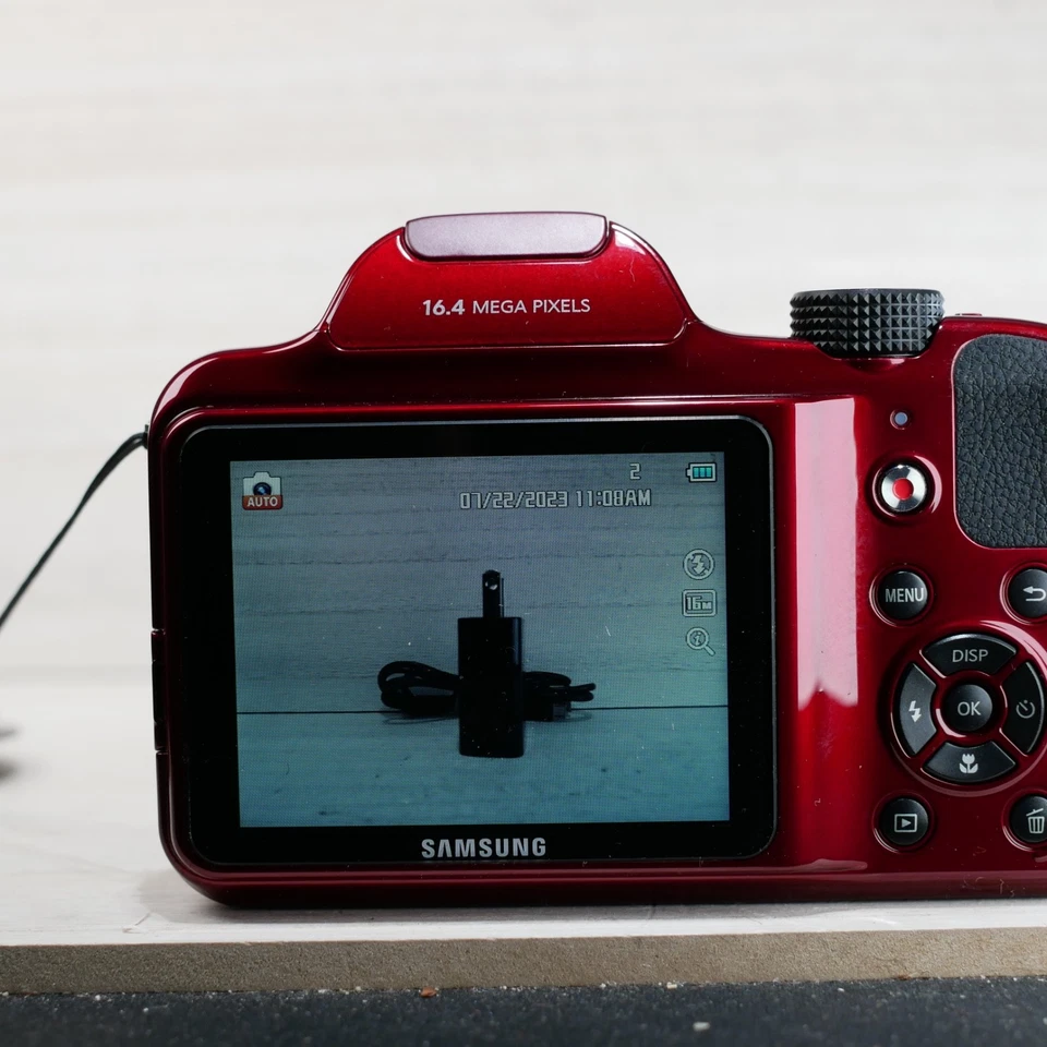 Цифровая камера Samsung WB1100F 16,2 Мп 35-кратный оптический зум мост - красная ОЧЕНЬ ХОРОШАЯ - Изображение 3 из 4