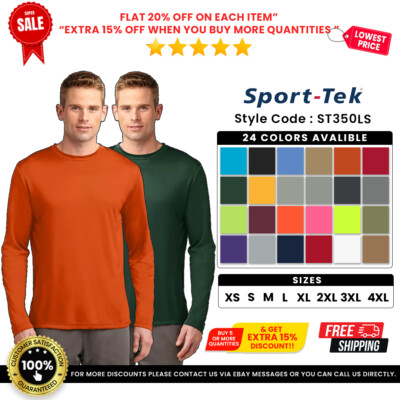 Sport-Tek ST350LS Mens Long Sleeve Moisture Wicking Dri-Fit Competitor T-Shirt