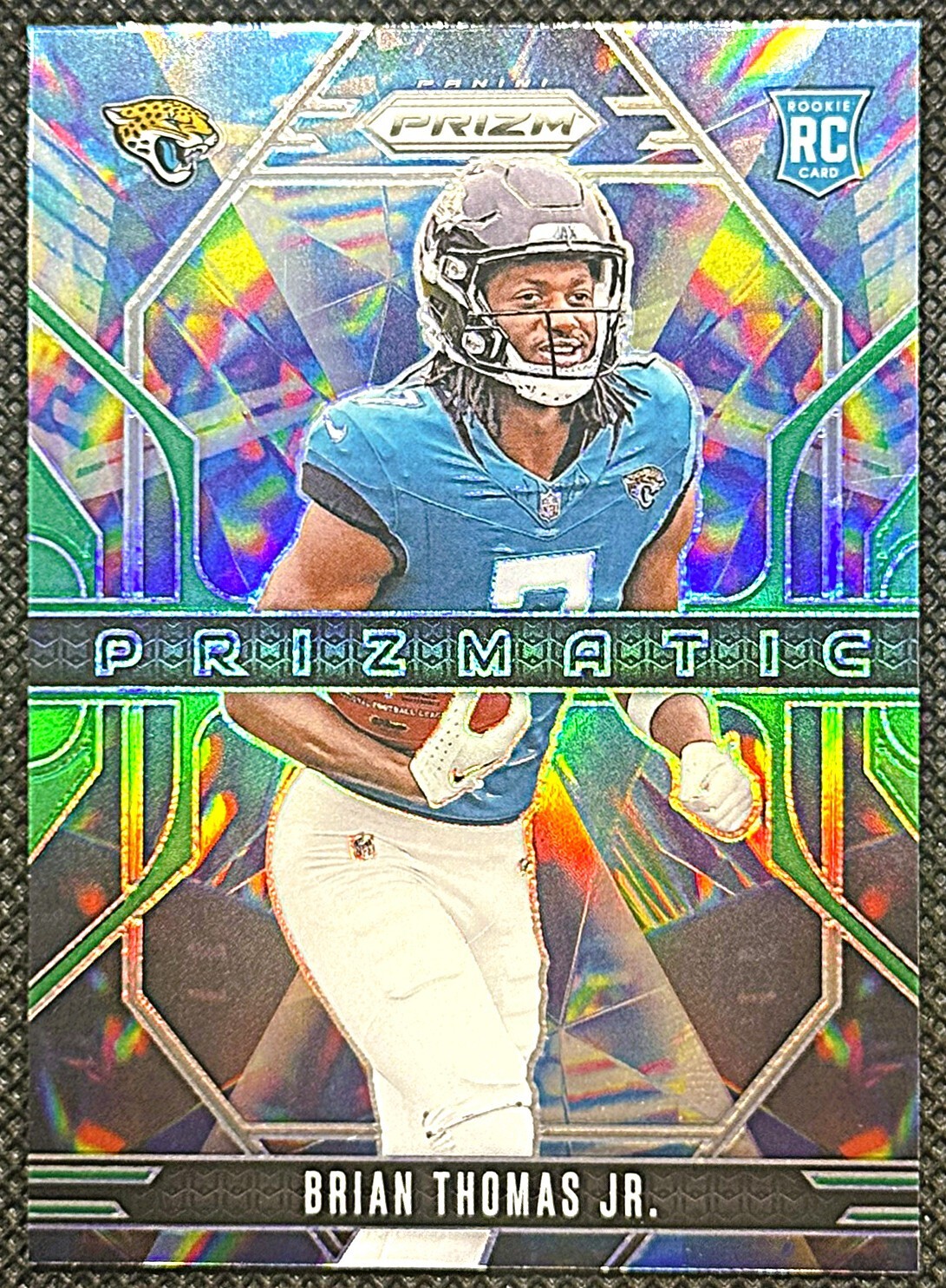 Brian Thomas Jr. 2024 Panini Prizm Prizmatic Green Prizm #19 Rookie RC -Jaguars