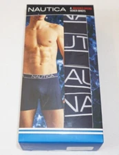 4 PACK NAUTICA Men's Boxer Briefs Brushed Micro BLUE NAVY XLARGE 40"-42"