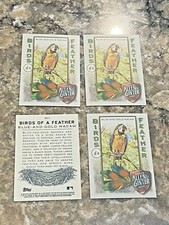(4) 2021 Topps Allen & Ginter Birds of a Feather Blue & Gold Macaw #BOF-4 Cards