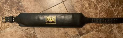 EVERLAST 1018B LEATHER 6  PADDED WEIGHTLIFTING BELT ( ADULT XL ) PREOWNED AS IS