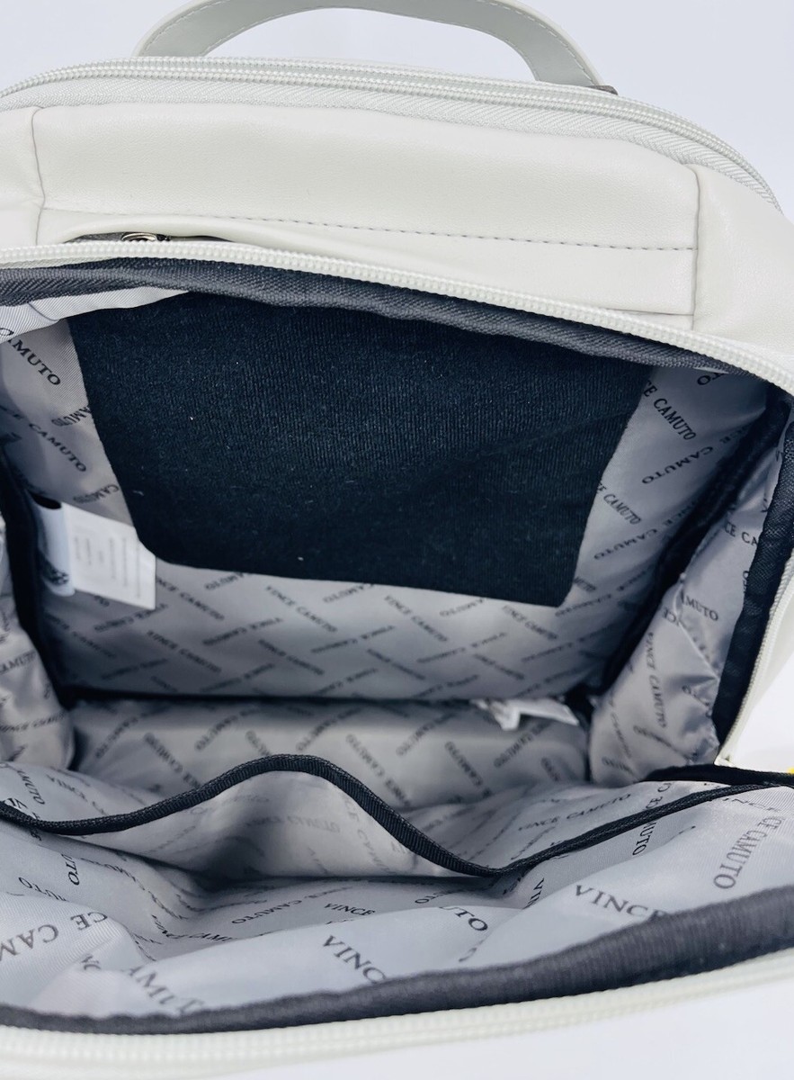 Vince Camuto Addison Gray Quilted Puffy Backpack Faux  display picture 2