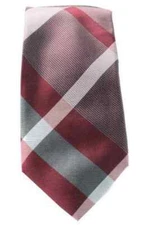 RYAN SEACREST DISTINCTION MEN'S EXPLODED PLAID SLIM TIE ONE SIZE Red