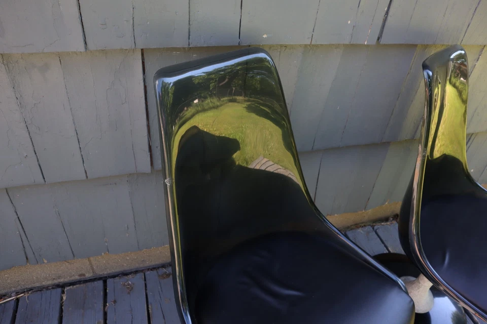 Nice Rare Pair Vintage MCM Mid Century Modern Chromecraft Smoke Lucite Chairs US - Image 4 of 4