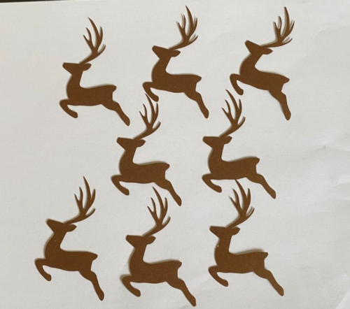 8 Leaping Reindeer die cuts, Deer,  Stag, Woodland creatures, Christmas, Rudolph - Picture 1 of 3