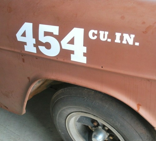 Engine Size Callout Decals Stickers GASSER Style Hood Fender 55 56 57 ...