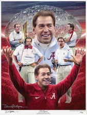 DANIEL MOORE NICK SABAN LIMITED COLLECTORS EDITION GICLEE PRINT THE LEGEND