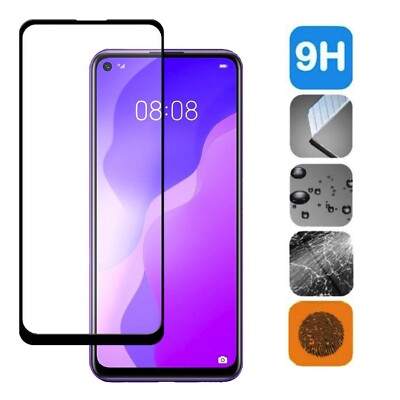 Huawei P40 Lite 5G Panzerfolie Echtglas Displayschutz Hartglas vollklebend 9H