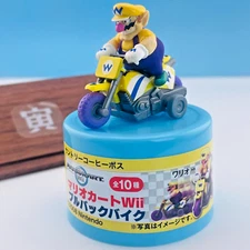Wario Mario Kart Wii Pull Back Bike Figure Suntory Boss coffee 2008 Japan Rare