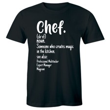 Chef Someone Who Creates Magic In The Kitchen Funny Men's Definition T-Shirt