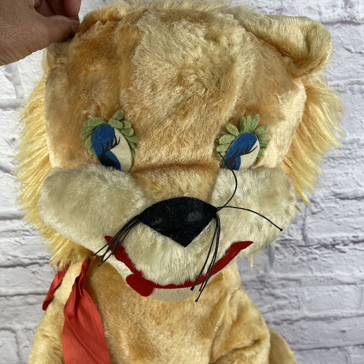 Vintage 1960's Era Large Lion Plush Toy | eBay