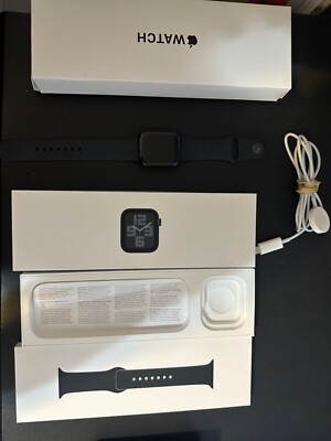 Apple Watch SE 2nd Gen 44mm GPS+Cellular-Unlocked Midnight Aluminum -Mint