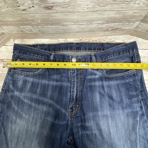 Levi's Men's 514 Size 38x32 Straight Regular Fit Blue Cotton Jeans faded - Picture 9 of 11