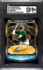 2019 Panini Obsidian Ramon Laureano ELECTRIC ETCH ORANGE /50 SGC 9 w/10 AUTO RC