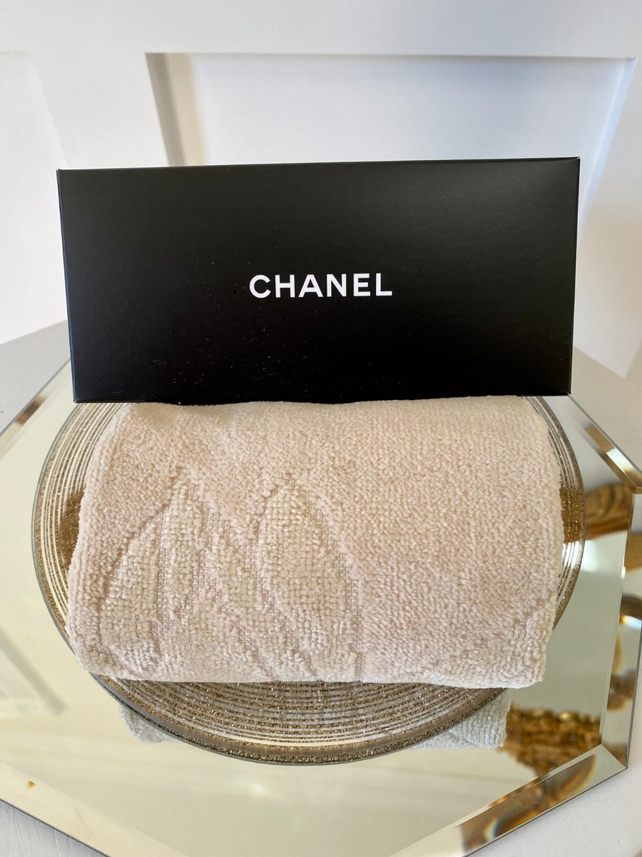 Lot of 2 Chanel Beige Sublimage VIP Gift in Box Face Hand Towels