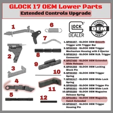 GLOCK 17 Extended Gen-3 Smooth Trigger Parts lower 9-mm set kit LPK Genuine OEM