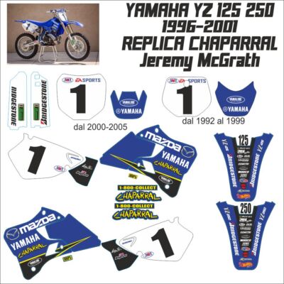Kristall Aufkleber YAMAHA YZ 125-250 1996-2001 Grafik CHAPARRAL Jeremy MC Grath