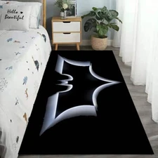 Batman Hallway Runner Rugs Bedside Carpet Washable 2X6 FT Rubber Backing
