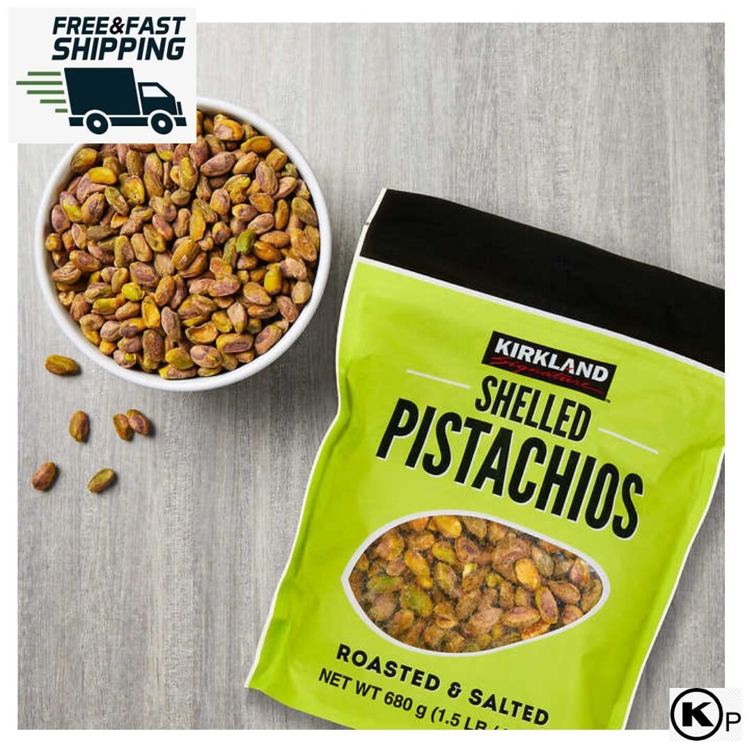 Noshell Pistachios Roasted Salted 1.5 lb Kirkland Kosher Fast Free