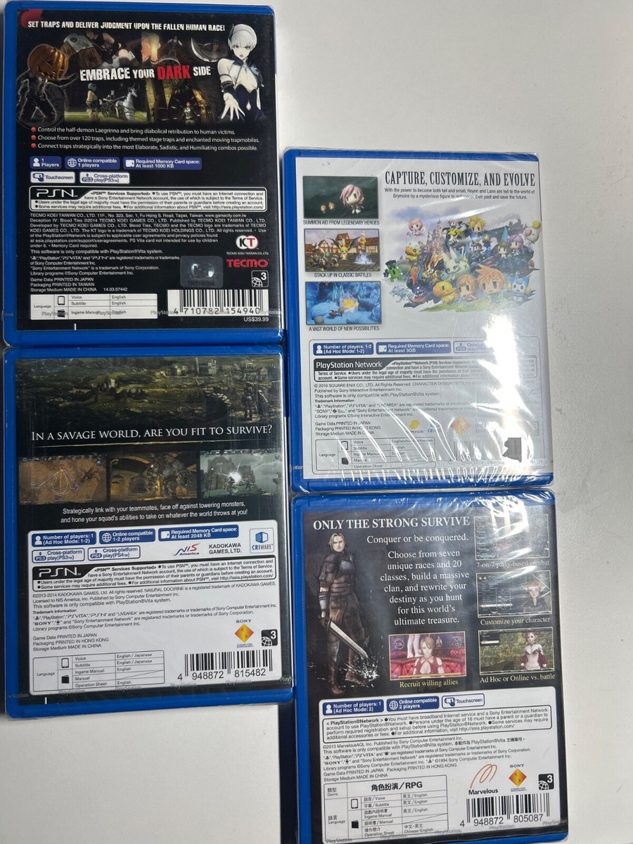 4 Asian/English PlayStation PS Vita Games Lot New SEALED Pls READ