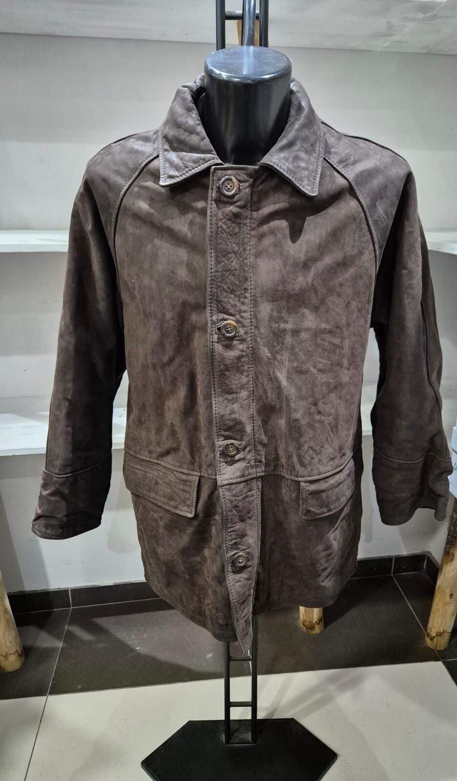 Dandy Bros Vintage Brown Genuine Leather Jacket for Men Size L XYR630L