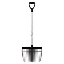 Short Bedding Fork D Handle Stable Bedding Mucking Out Compost Pitchfork