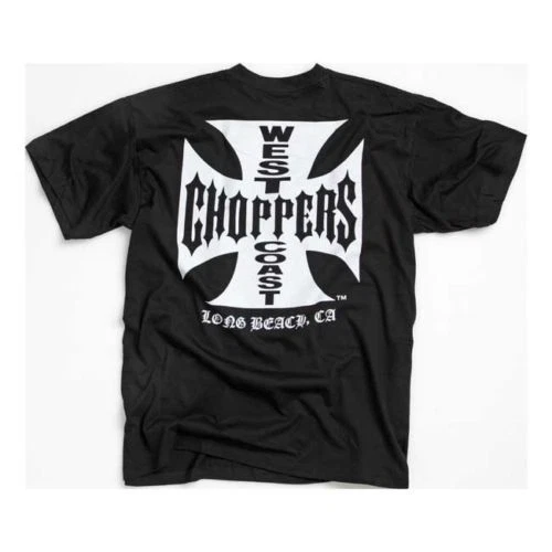 CAMISETA CROSS ORIGINAL WEST COAST CHOPPERS CRUZ NEGRA/BLANCA **TOTALMENTE NUEVA** Foto 2 de 3