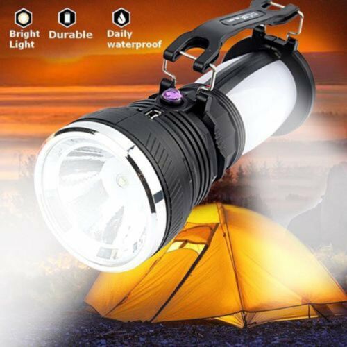 Taschenlampe LED Solar CREE USB Licht Wiederaufladbare Camping Zelt Licht Lampen