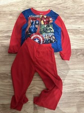 Marvel Red Pajama Sets featuring Avengers - Fleece - 8