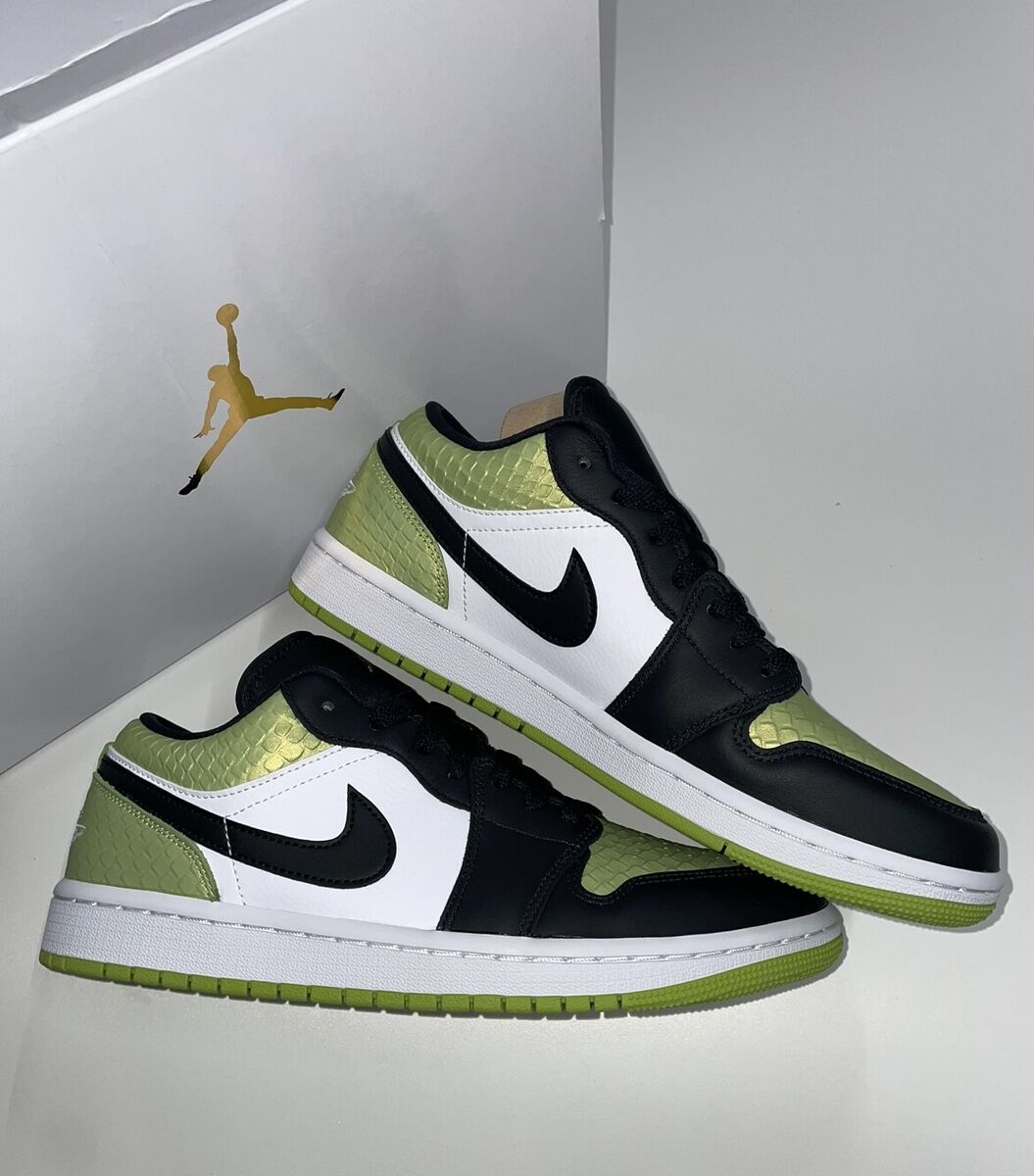 Nike Air Jordan 1 Low SE Womans Low Top Trainers Vivid Green Nike Air Jordan 1 Low SE Womans Low Top Trainers Vivid Green