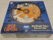 Round Table Puzzle - USA Capital (500 Piece) 19" ROUND US GOVERMENT USA/ NEW!!