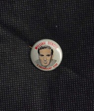Quacker Puffed Wheat  Rice Pinback Button, WILLIAM BENDIX Movie Premium