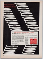 1955 Monsanto Chemical Vintage Aviation Ad Skydrol Airplane Hydraulic Fluid