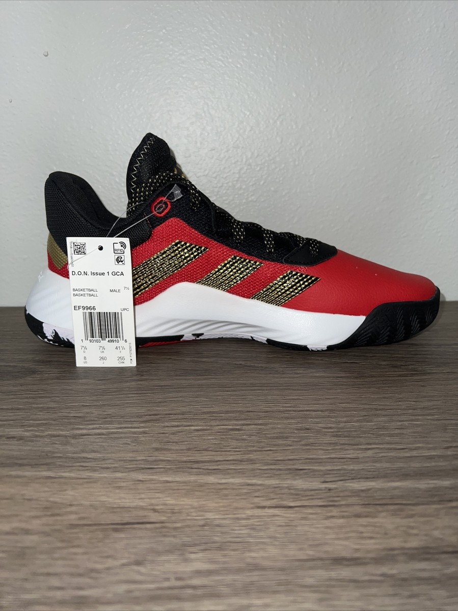 Adidas D.O.N Issue 1 GCA Red Black EF9966  Size 8.5  NEW with Tags Adidas D.O.N Issue 1 GCA Red Black EF9966 Men Size 8 Brand  main image 4