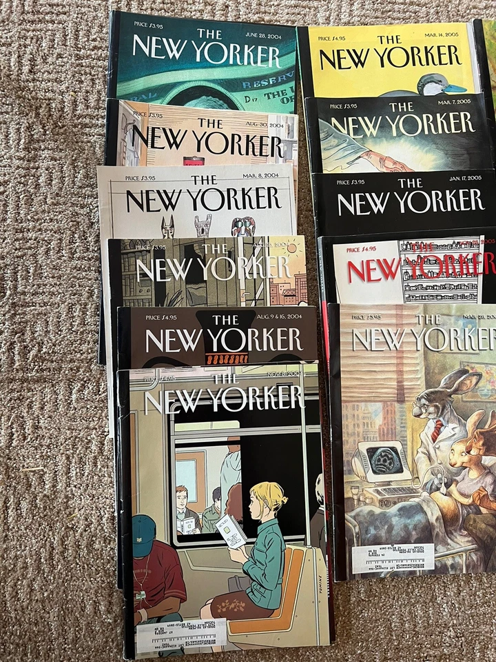 Nice Lot of 14 New Yorker Magazines from 2004-2007- w Labels But In Great Cond - Image 3 of 4