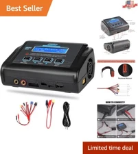 Compact Balance Charger for RC Batteries - Smart 150W Charger with Connector Kit