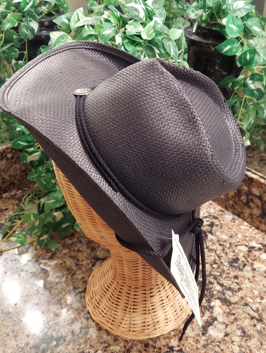Shady Brady Cowboy Hat with Chin Strap - Size Small - Black  display picture 2