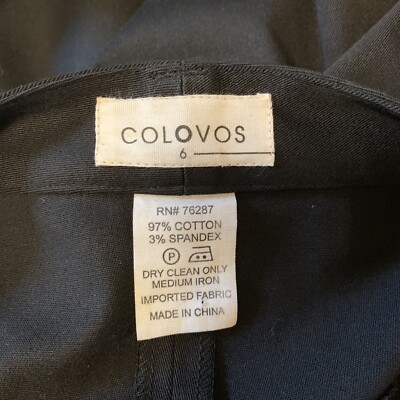 COLOVOS WOMEN'S BLACK PENCIL SKIRT SZ 6 **RARE** Zip Front $280