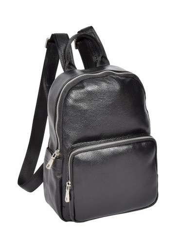 Para Mujer Chicas Real Negro Cuero Mochila Bolso Clásico informal de  trabajo pequeños | eBay